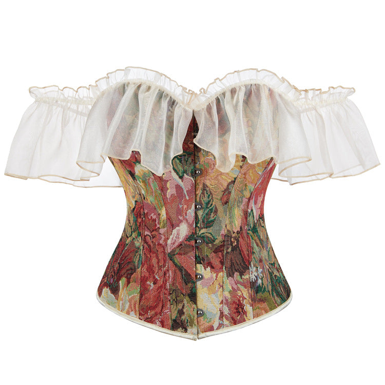 Floral Off-Shoulder Corset Top