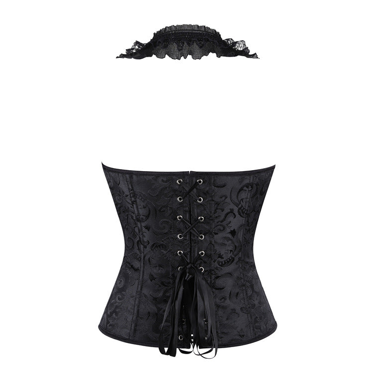 Black Halter Strapless Corset Top, alternate view 3