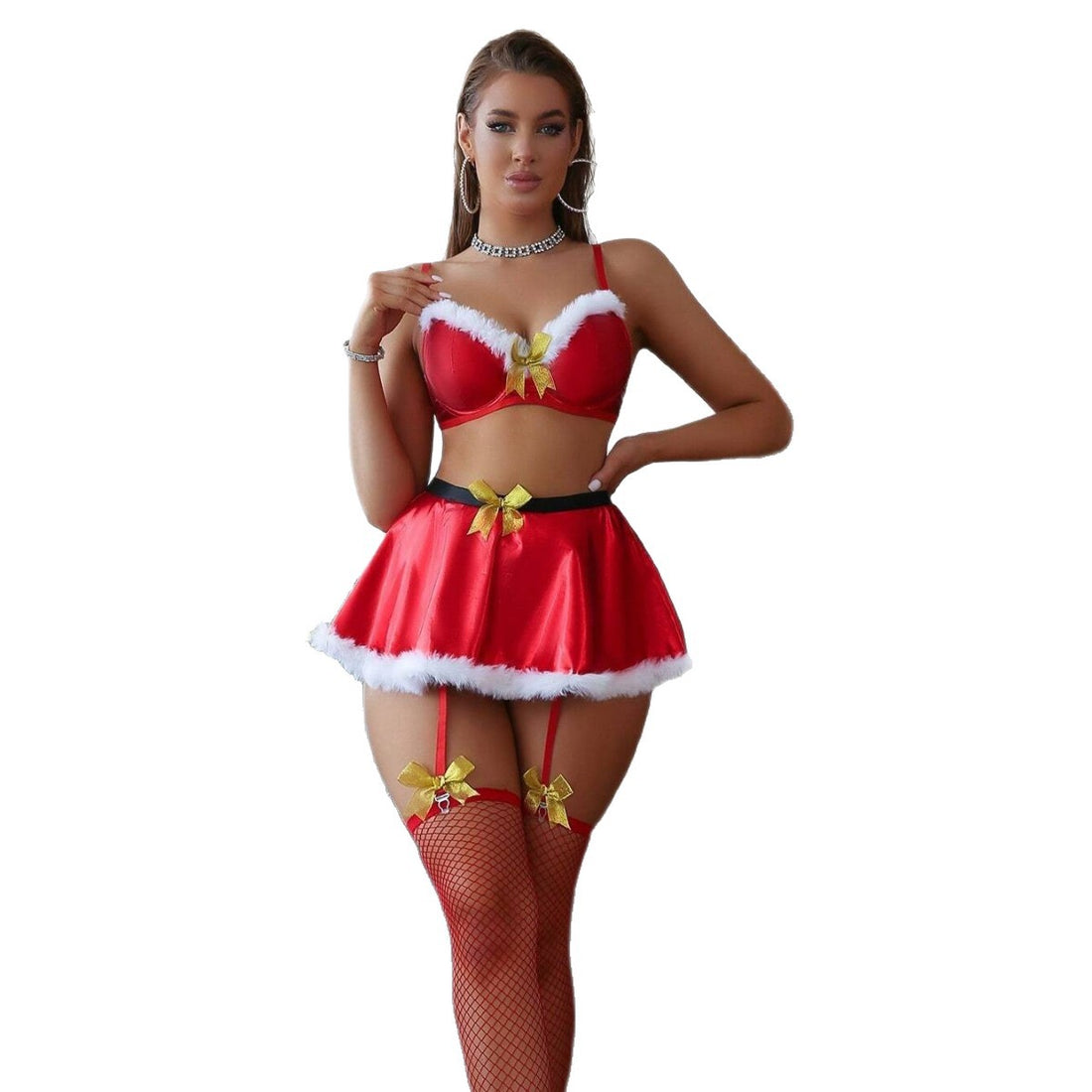 Red Santa Lingerie Dress Set, alternate view 5