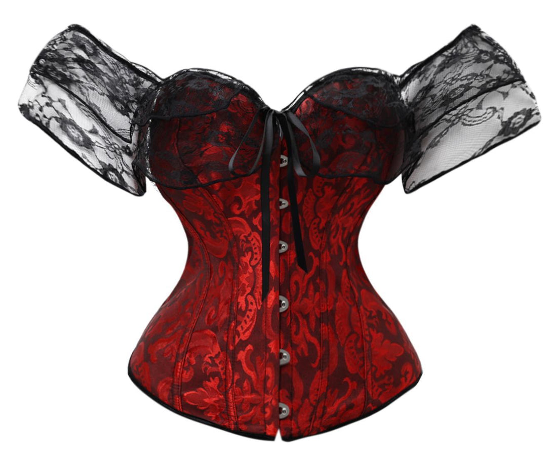 Black Off-Shoulder Lace-Up Corset Top, alternate view 12