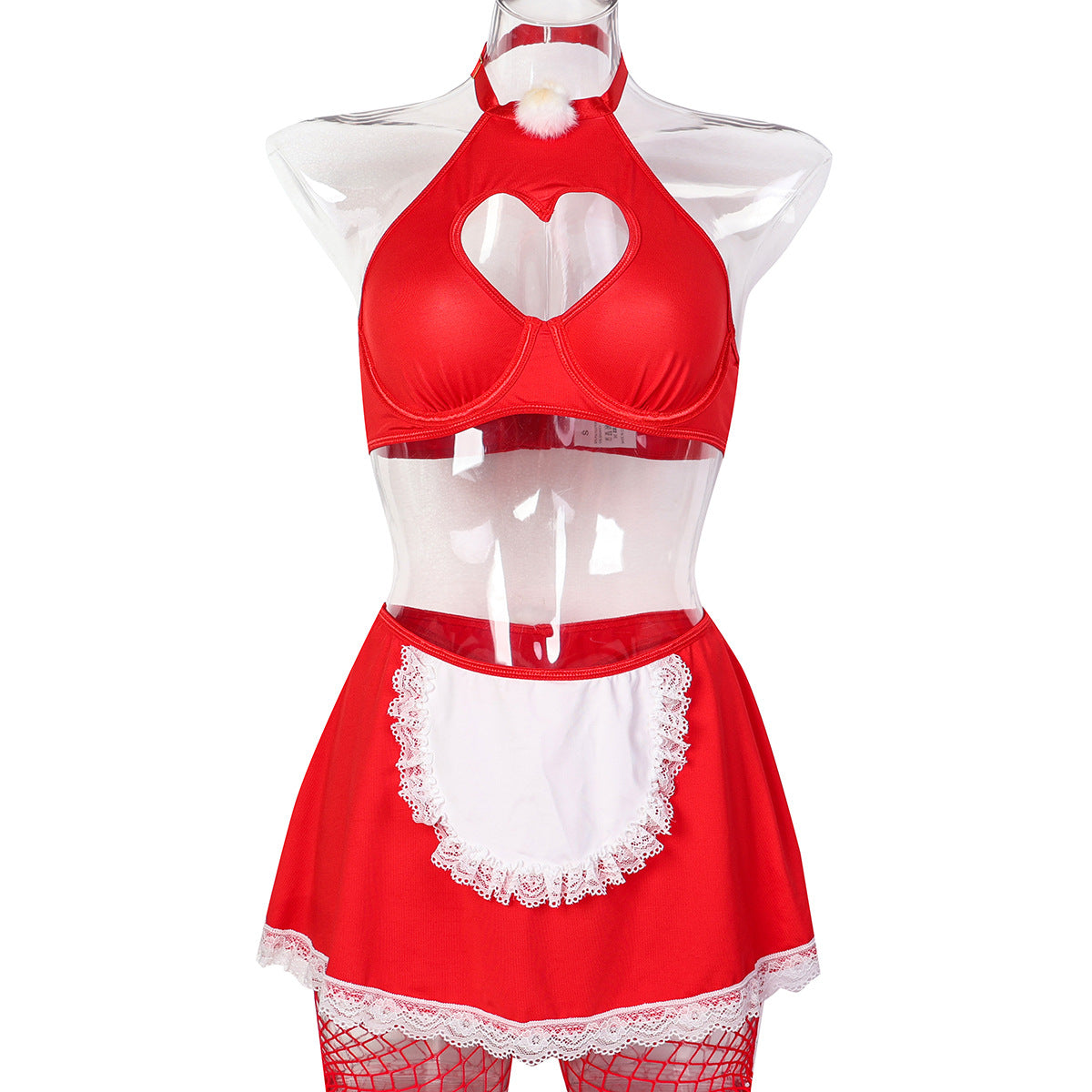Red Maid Costume Lingerie Set - Alternate View