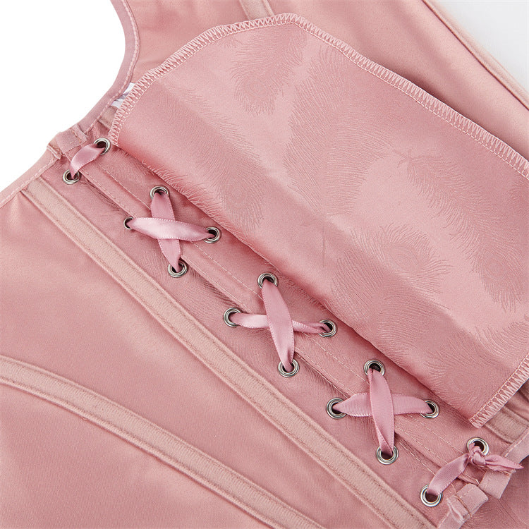 Pink Tie-Strap Corset Top, alternate view 5