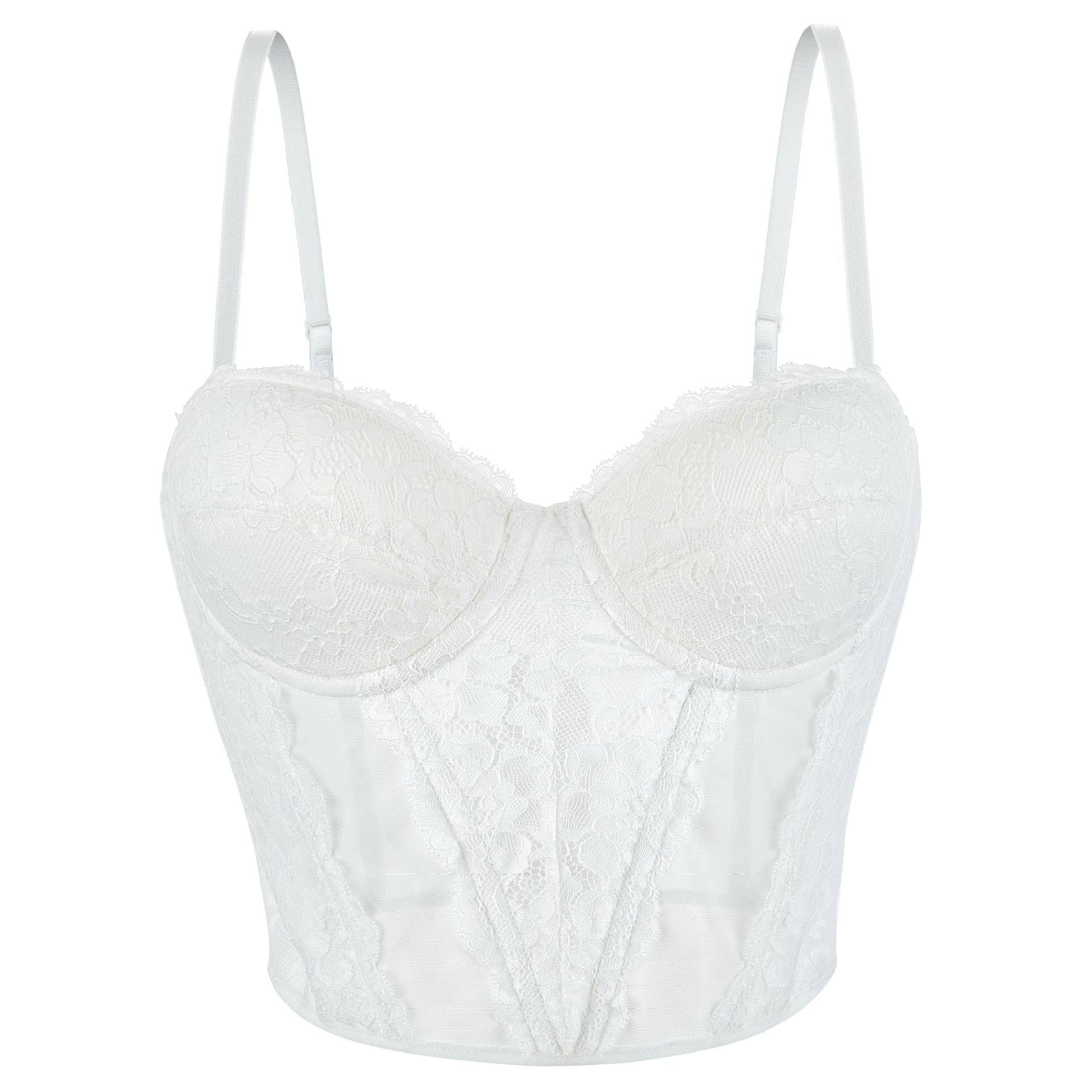 White Lace Corset Top