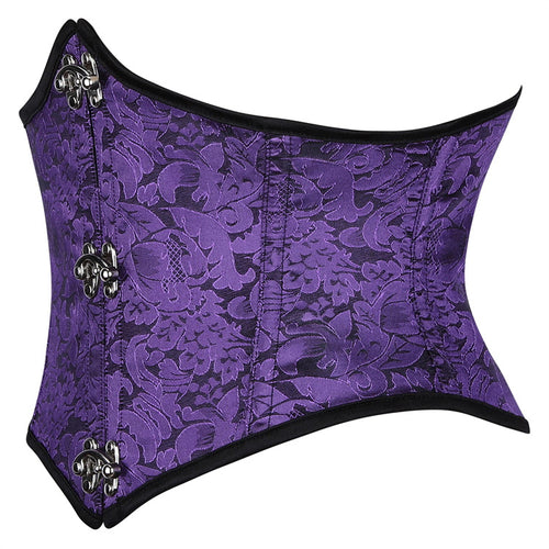 Purple Jacquard Underbust Corset Top, alternate view 2