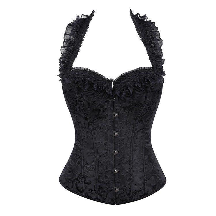 Black Halter Strapless Corset Top