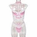 Pink Lace Two-Piece Lingerie Set - Secret Hour lingerie