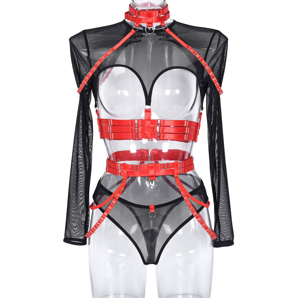 Multi-Color Sheer Mesh Teddy Bodysuit - Secret Hour lingerie