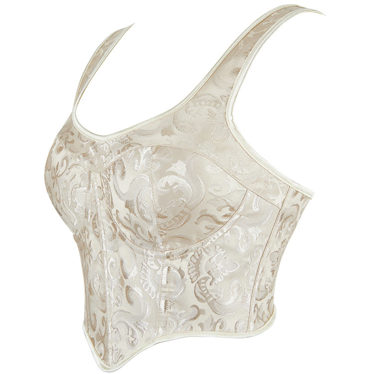 Ivory Jacquard Corset Top, alternate view 2