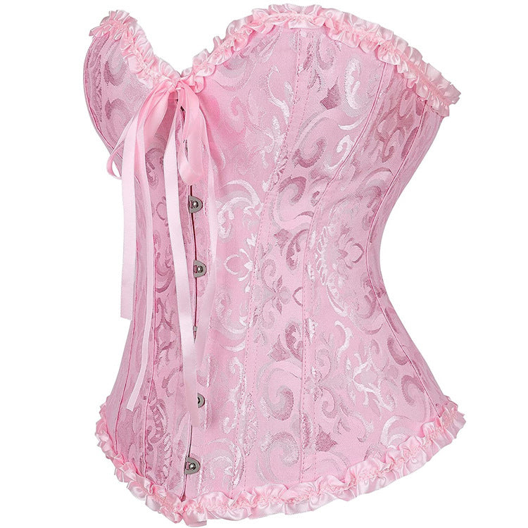 Pink Floral Strapless Corset Top, alternate view 2