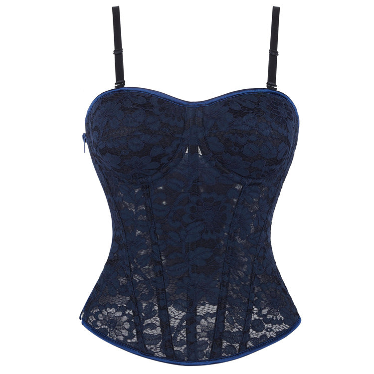 Black Lace Strapless Corset Top, alternate view 5