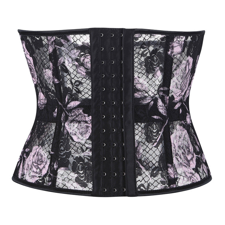 Black Floral Lace Underbust Corset Top