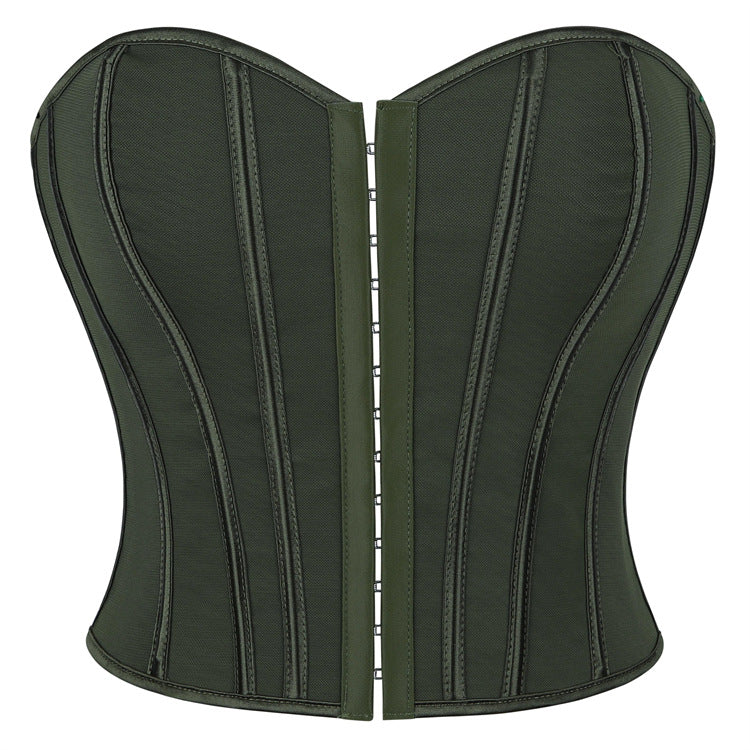 Black Floral Tapestry Panel Corset Top, alternate view 7