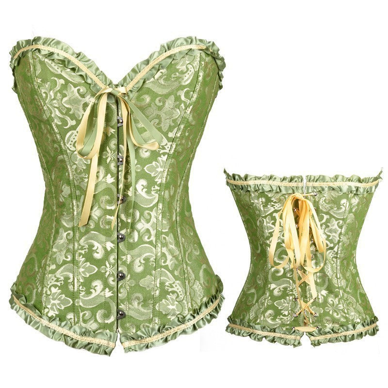 Pink Floral Lace-Up Corset Top, alternate view 23