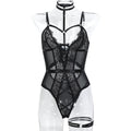 Lace Halter Teddy Bodysuit - Styled View