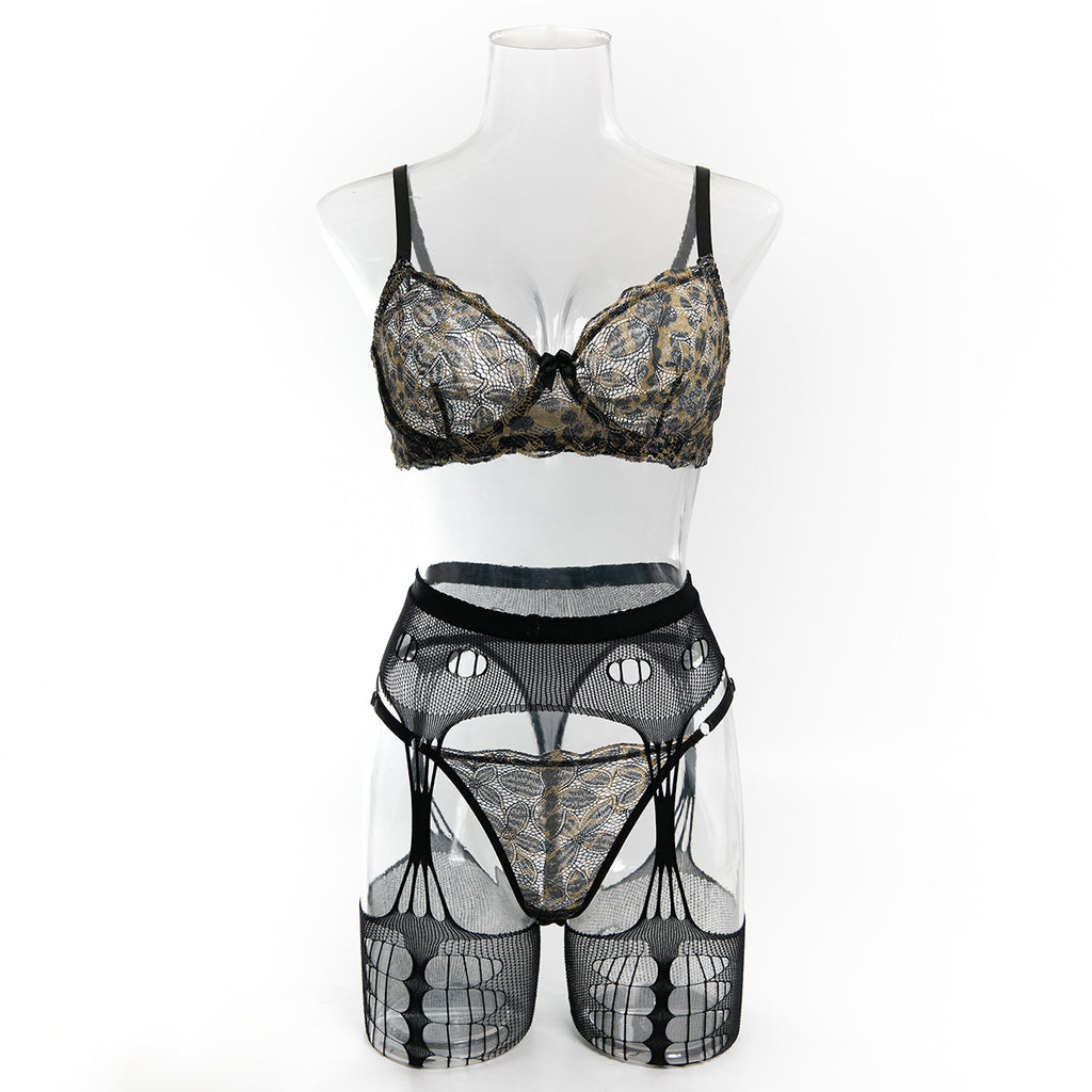 Boutique Strappy Three-Piece Lingerie Set - Alternate View