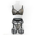 Boutique Strappy Three-Piece Lingerie Set - Alternate View