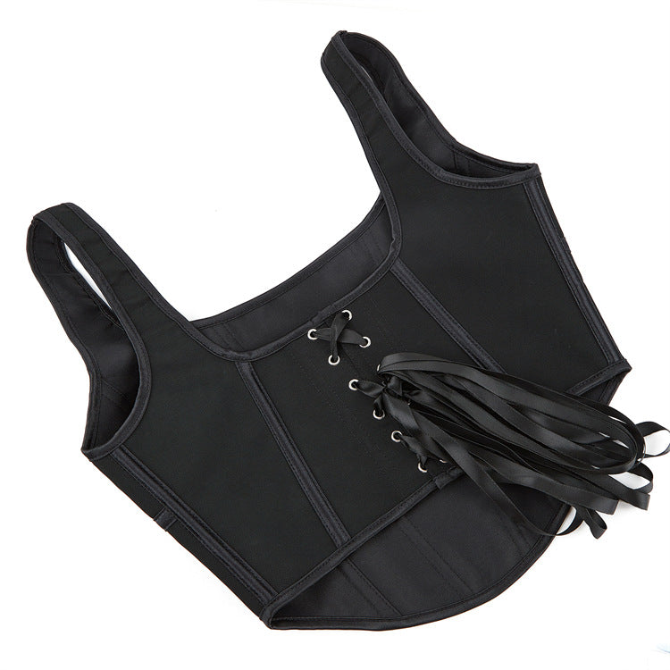 Black Scoop-Neck Corset Top, alternate view 5