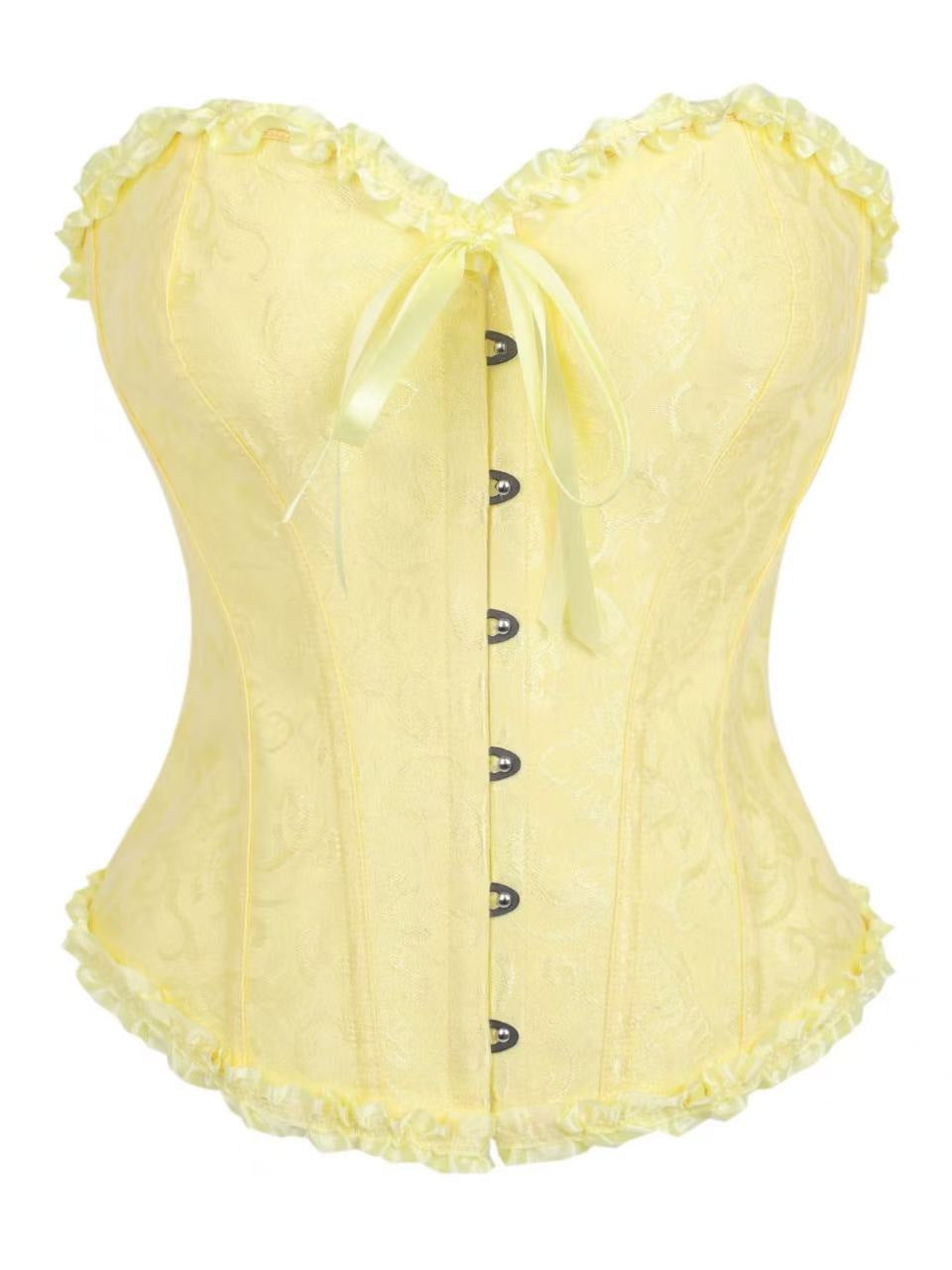 Pink Floral Lace-Up Corset Top, alternate view 9