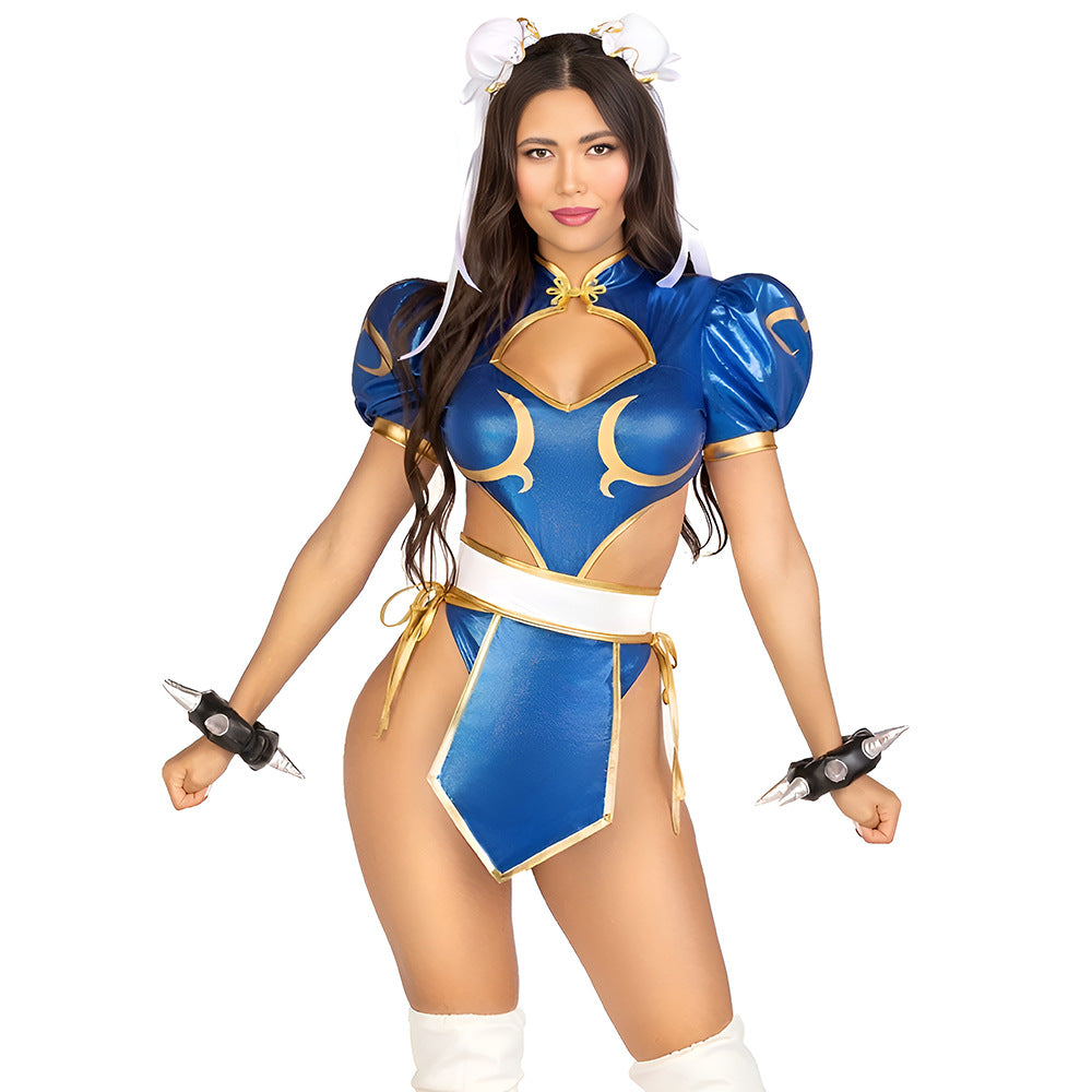 Uniform-Inspired Costume Lingerie Set With Headband - Alternate View