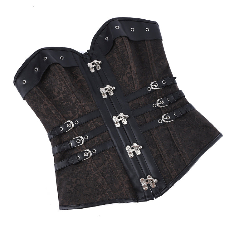 Black Buckle Strapless Corset Top, alternate view 5