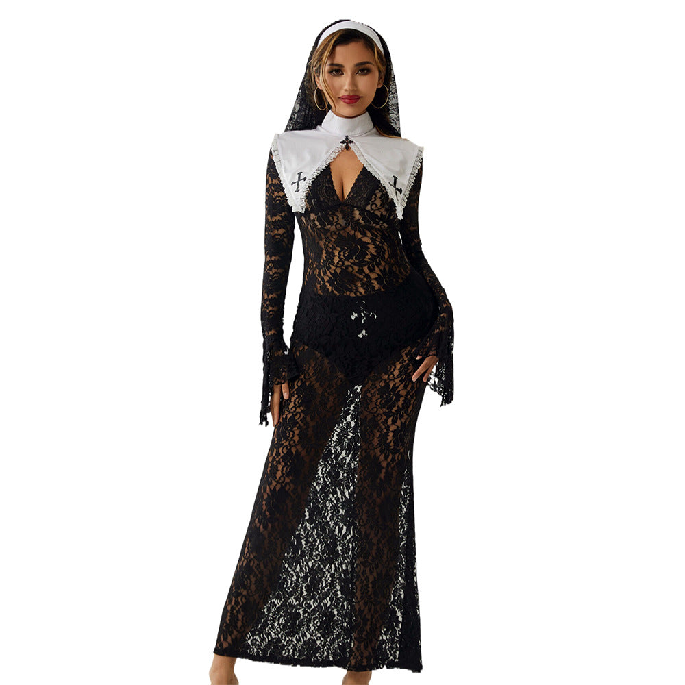 Evening Edit Uniform-Inspired Costume Lingerie Set - Alternate View