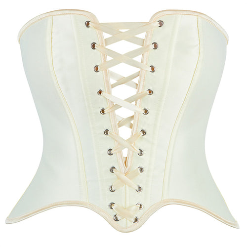 Ivory Lace-Up Corset Top