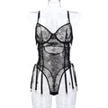 Lace Strappy Teddy Bodysuit - Styled View