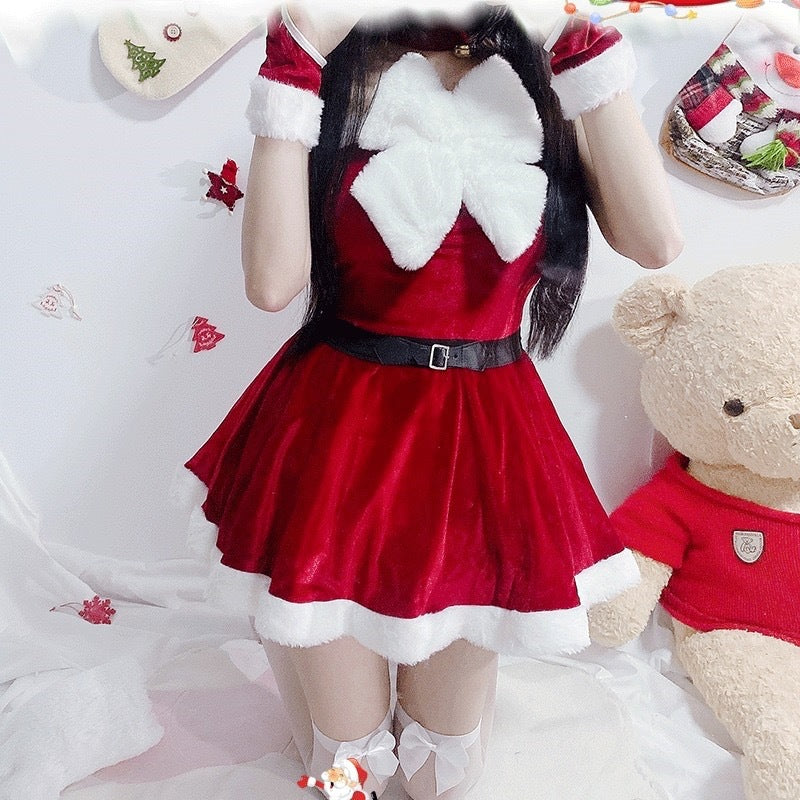Red Uniform-Inspired Costume Lingerie Set - Detail View