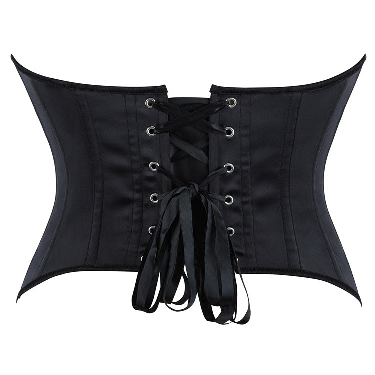 Black Leather-Look Back-Zip Corset Top, alternate view 3
