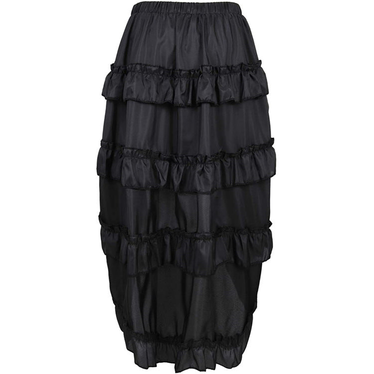 Black Ruffle High-Low Skirt, alternate view 2