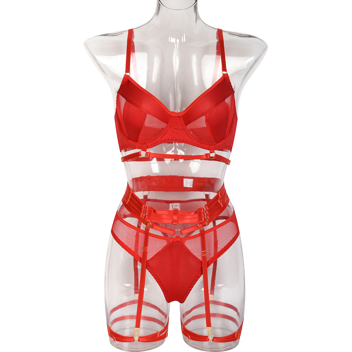 Sheer Mesh Lingerie Set - Alternate View
