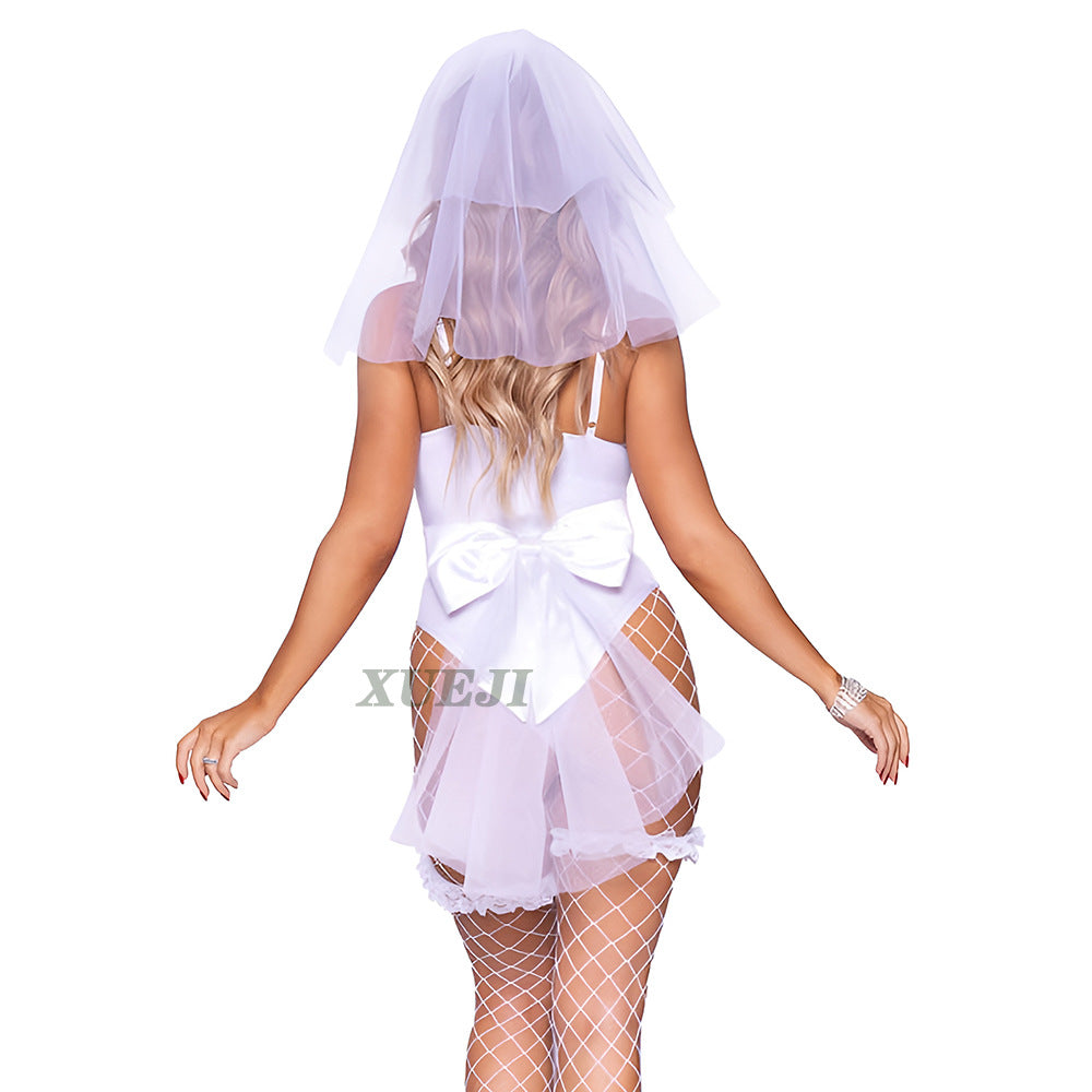 Lace Uniform-Inspired Costume Lingerie Set - Alternate View