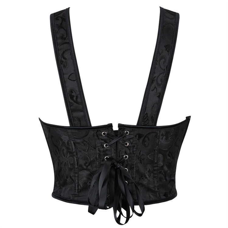 Black Bow Tie-Strap Corset Top, alternate view 4
