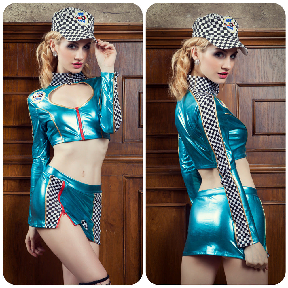 Top and Mini Skirt Costume Set With Hat - Alternate View