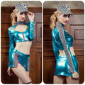 Top and Mini Skirt Costume Set With Hat - Alternate View