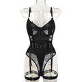 Mesh Cutout Teddy Bodysuit - Styled View