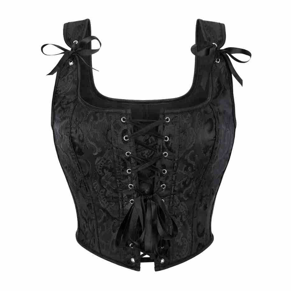 Lavender Lace-Up Tie-Strap Corset Top, alternate view 3