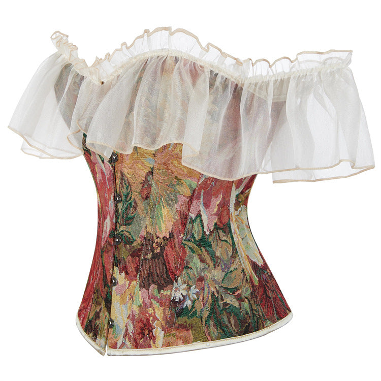 Floral Off-Shoulder Corset Top, alternate view 2