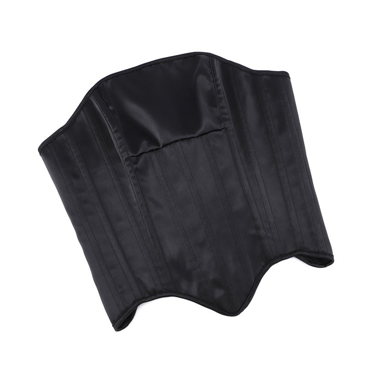 Black Leather-Look Back-Zip Corset Top, alternate view 5
