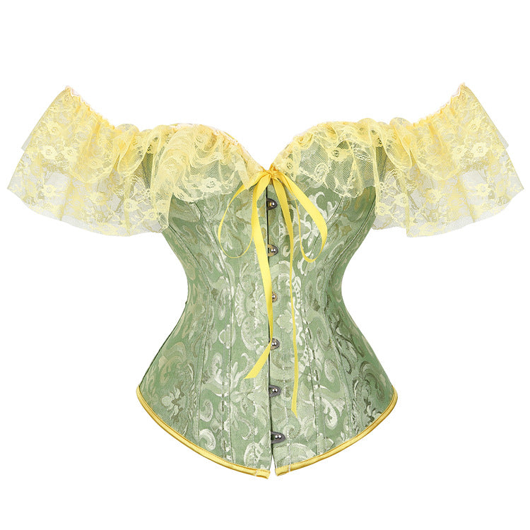 Black Lace Off-Shoulder Corset Top, alternate view 5