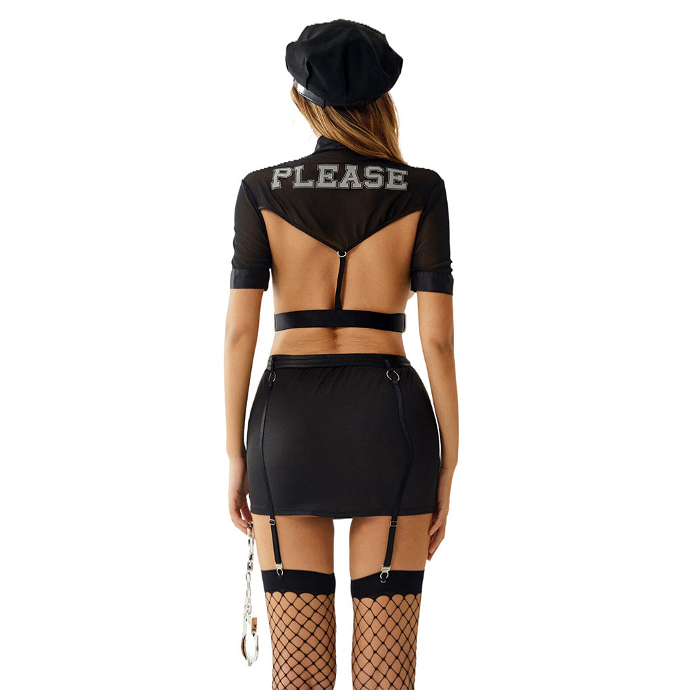 Classic Style Top and Mini Skirt Costume Set - Alternate View