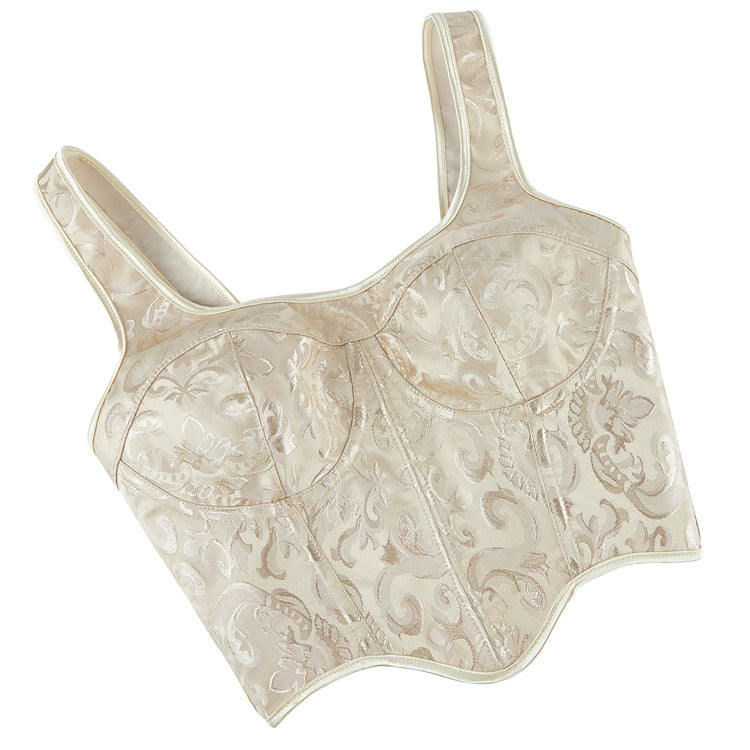 Ivory Jacquard Corset Top, alternate view 5