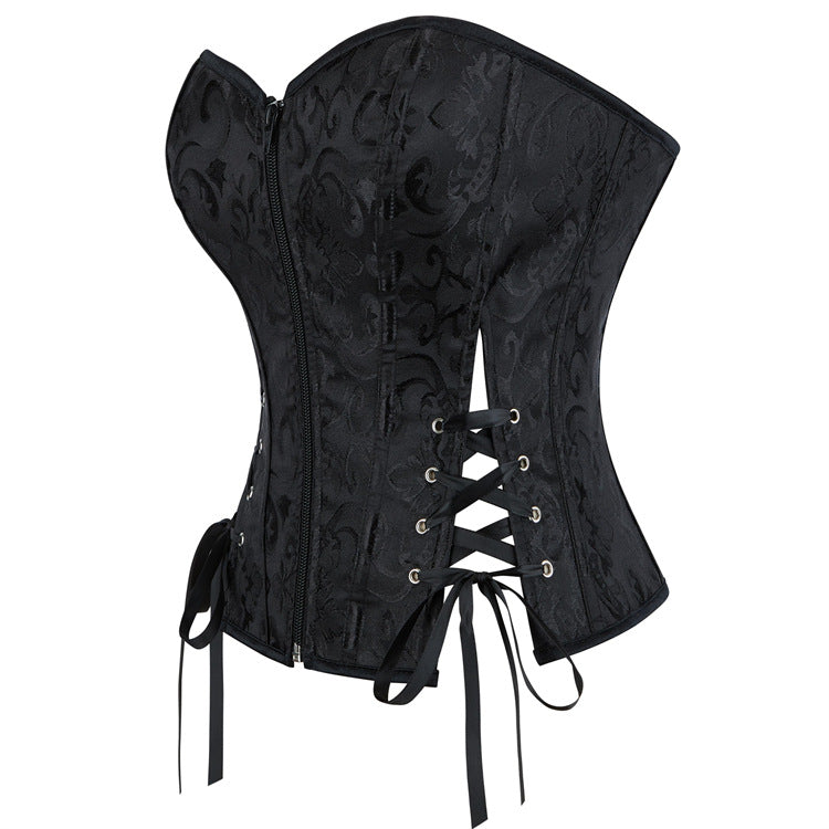 Black Lace-Up Side Corset Top, alternate view 2