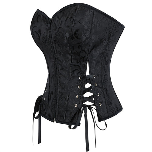 Black Lace-Up Side Corset Top, alternate view 2