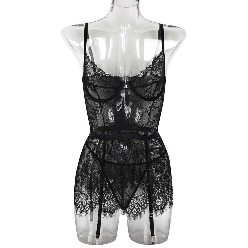 Lace Two-Piece Lingerie Set - Alternate View
