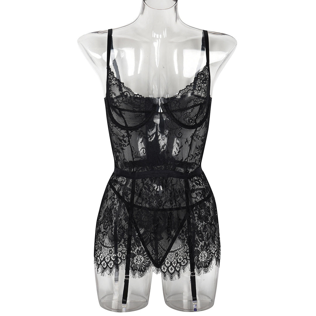 Lace Two-Piece Lingerie Set - Alternate View