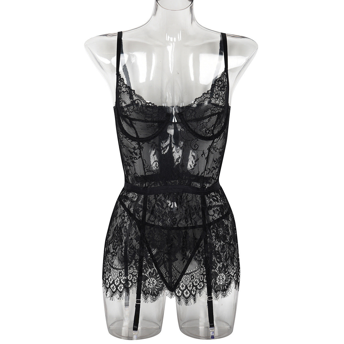 Lace Two-Piece Lingerie Set - Alternate View
