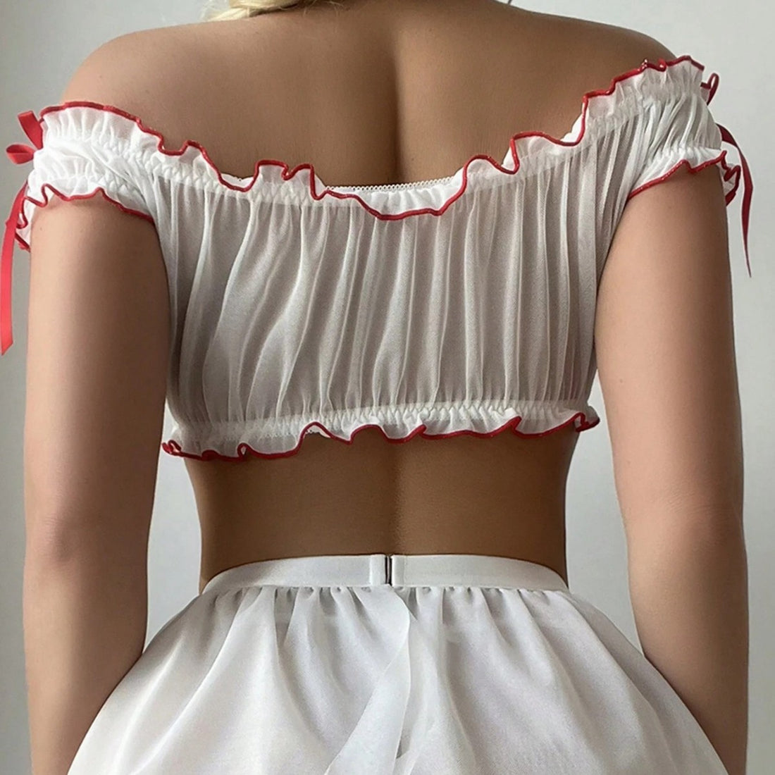 White Red Nurse Costume Set, alternate view 4