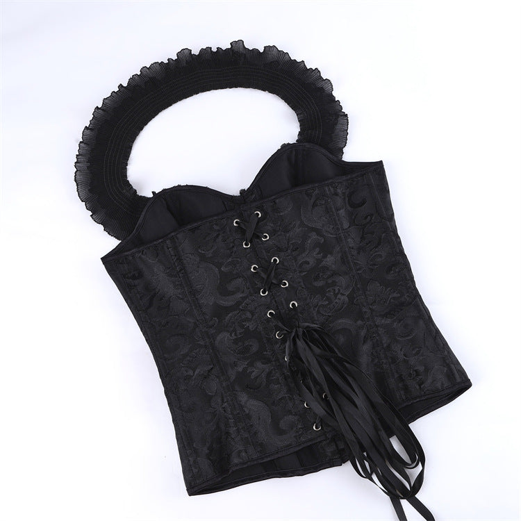 Black Halter Strapless Corset Top, alternate view 4