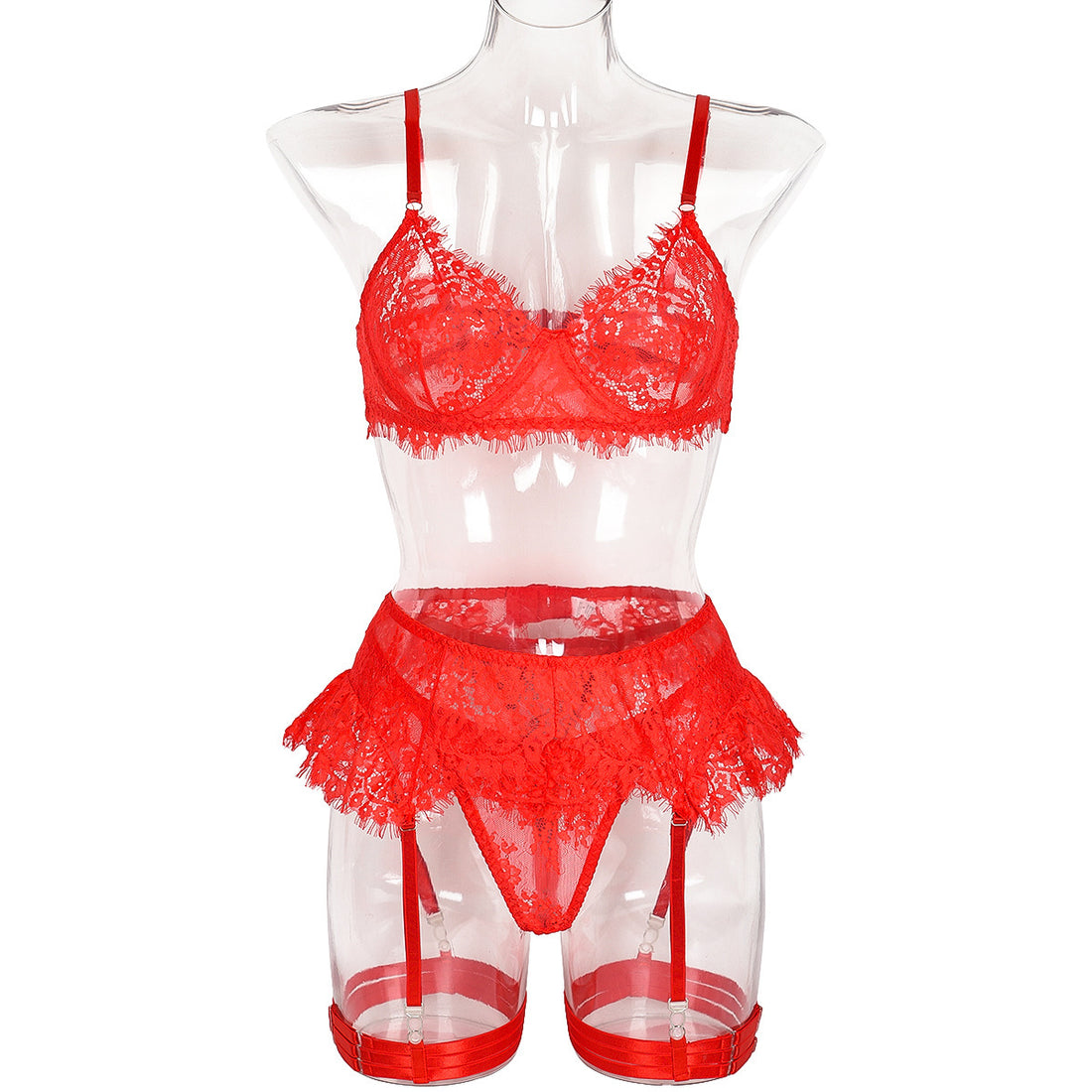 Boutique Lace Four-Piece Lingerie Set - Secret Hour lingerie